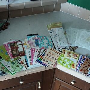 Assorted Stencils And Decorative Sticker Set for Crafts Scrapbooking